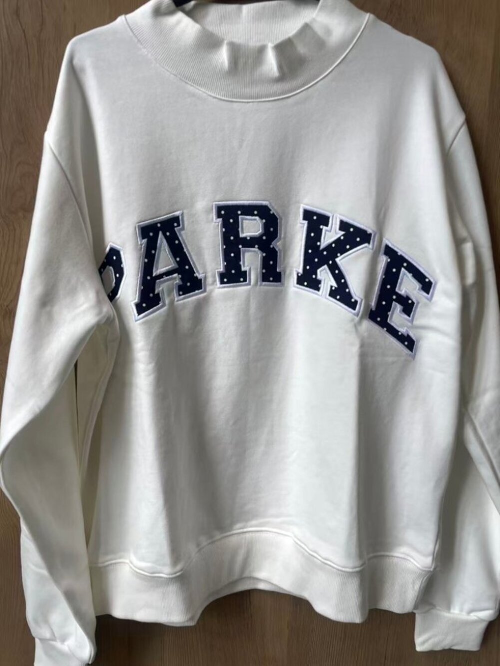 Parke White Graphic Crewneck Sweatshirt